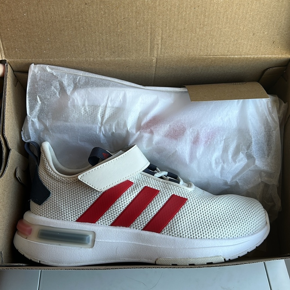 NIB Adidas Unisex Child Racer Tr23 Hook & Loop Sneakers Velcro 2.5 Little Kid - Picture 8 of 12